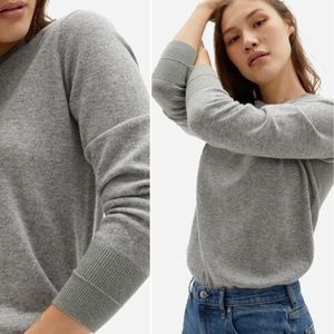 Everlane Cashmere Crew Heather Gray Sweater XS